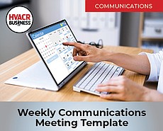 Weekly Communications Meeting Template